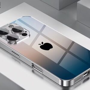 Apple Device with Silver and Blue Finish